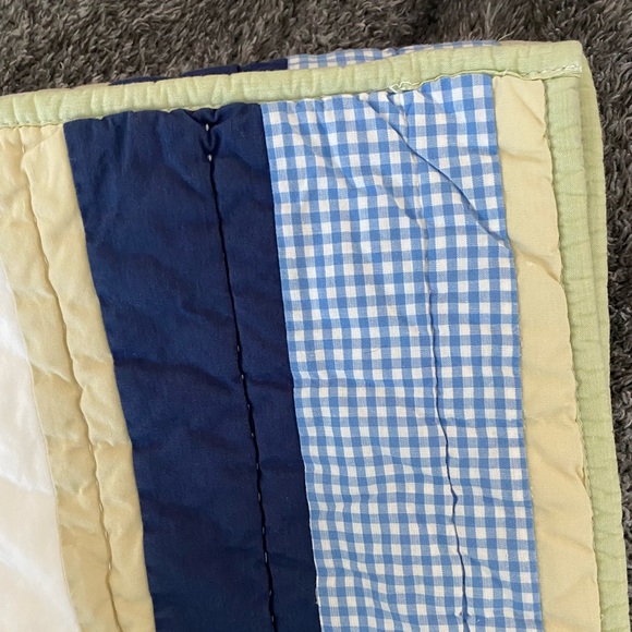 Quilted Multi colored baby Quilt - Picture 5 of 10